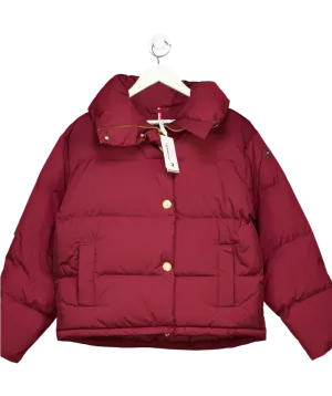 Tommy Hilfiger Red Embossed Button Down Oversized Jacket UK XS/S