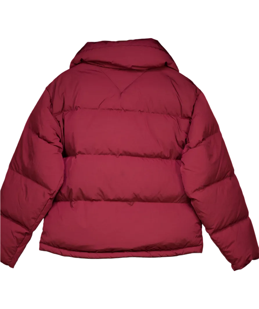 Tommy Hilfiger Red Embossed Button Down Oversized Jacket UK XS/S