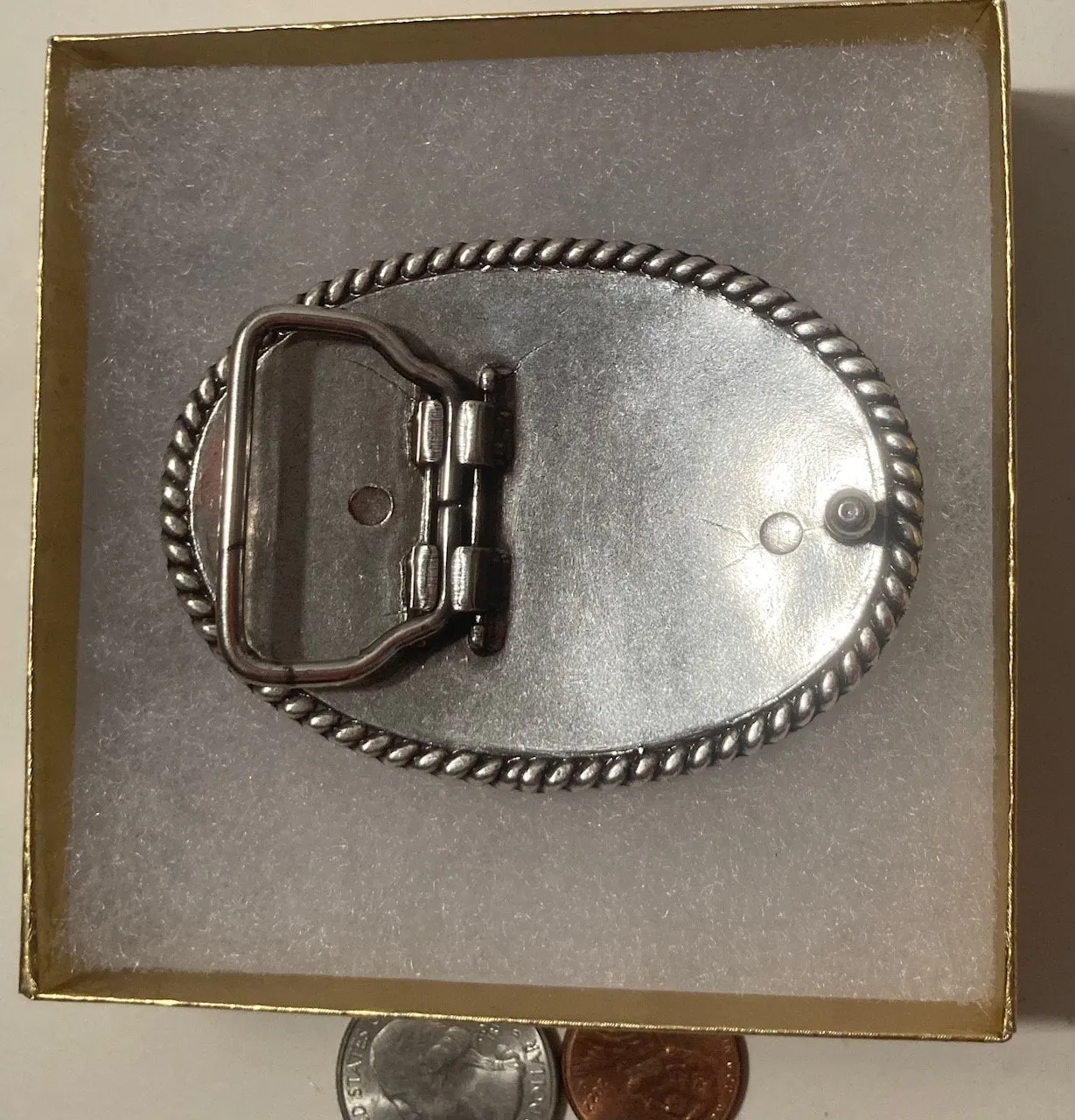 Vintage Metal Belt Buckle, Nice Cute Heart Design, Nice Western Design, 3" x 2", Heavy Duty, Quality