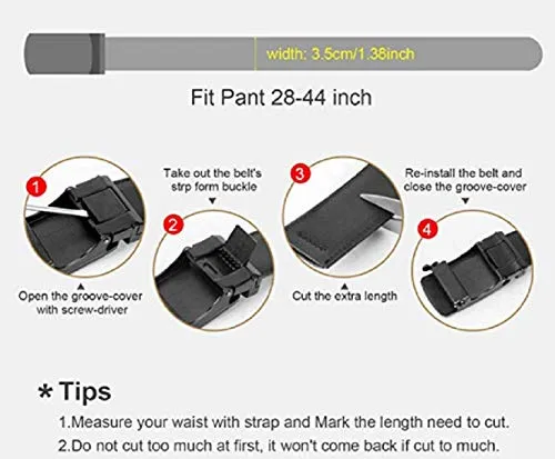 VOGARD Men's Vegan Leather Belt for Men | Formal & Casual | Autolock Buckle,Black | Fit all size upto 40 Inches Waist size (Black 09)