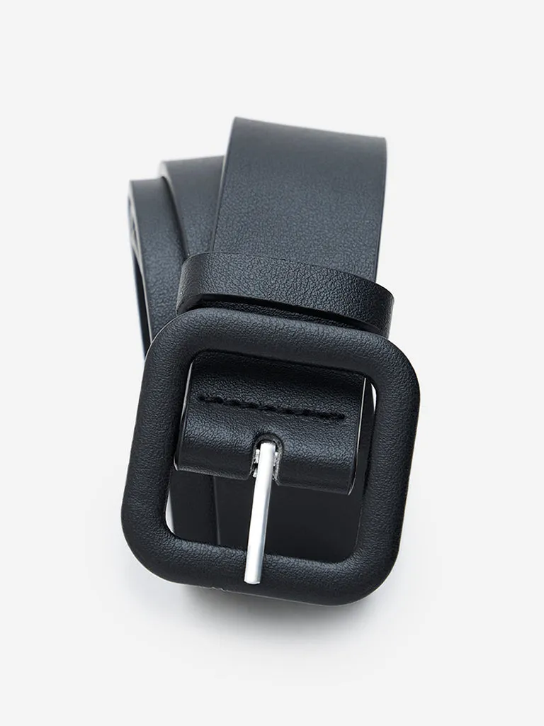 Westside Accessories Black Solid Matte-Finish Belt