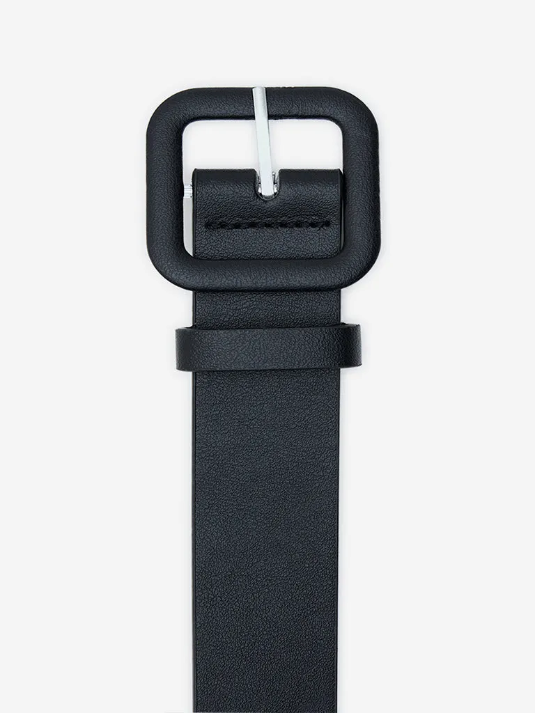 Westside Accessories Black Solid Matte-Finish Belt