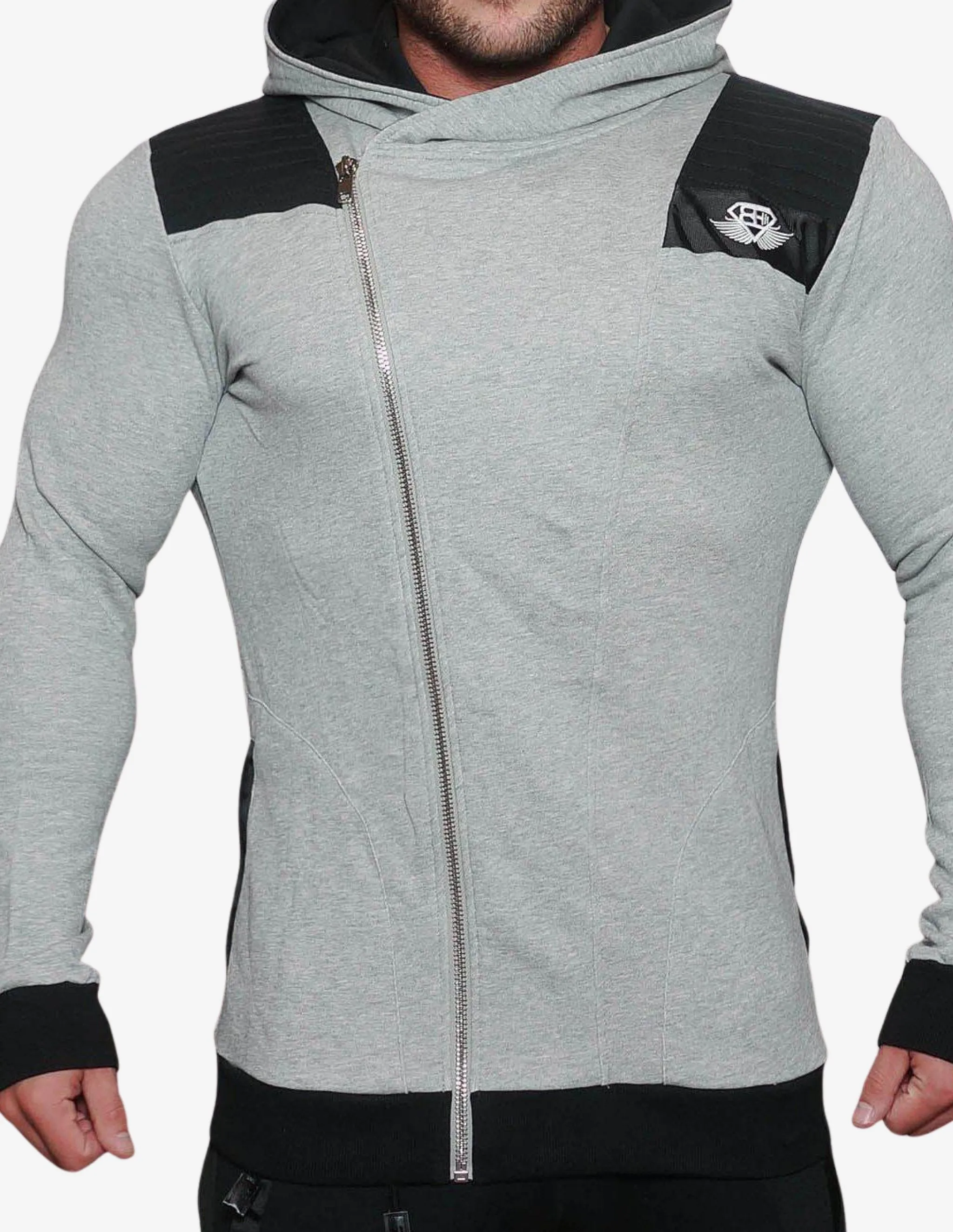YUREI vest – LIGHT GREY & BLACK ACCENTS
